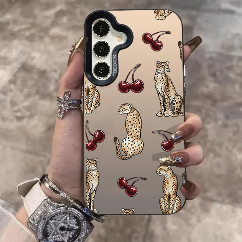Phone Cases Cherry - Cherry Leopard Design Laser Phone Case