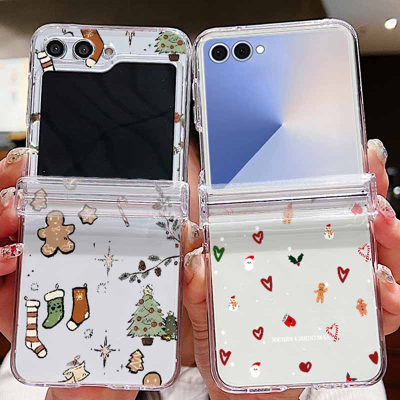 Phone Cases Z Fold 4 - Christmas Tree Elk Pattern Clear Phone