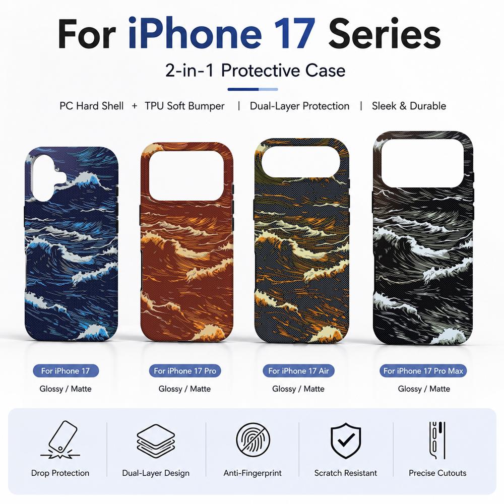 Phone Cases Luxury - Luxury Carbon Fiber Sea Wave Texture