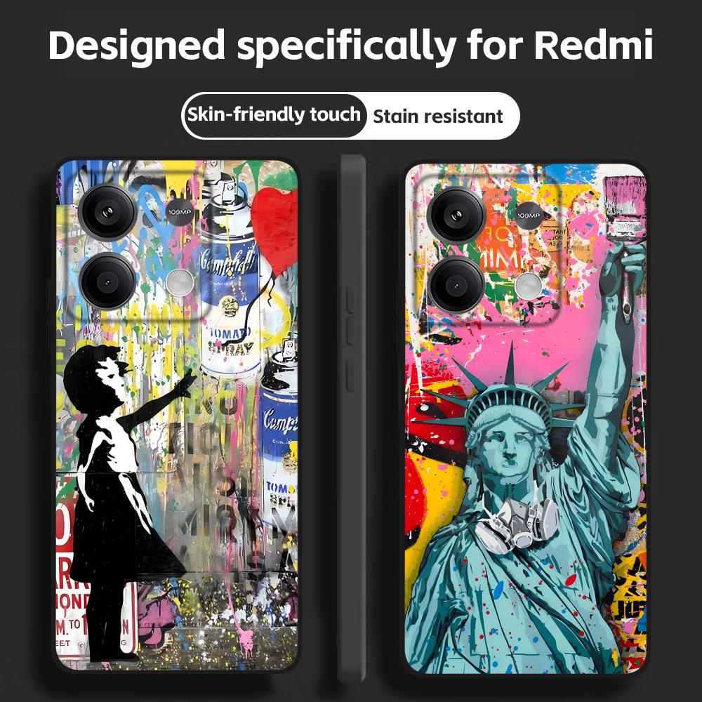 Phone Cases Xiaomi Redmi 12 - Banksy Graffiti Art Phone Case For