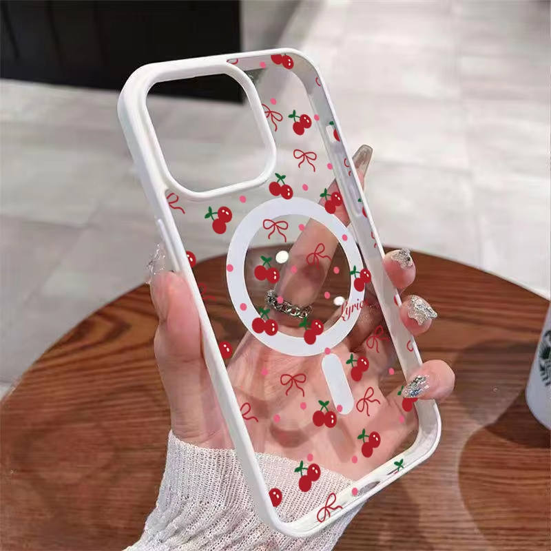 Phone Cases Cherry - Red Cherry Printed Magnetic Phone Case