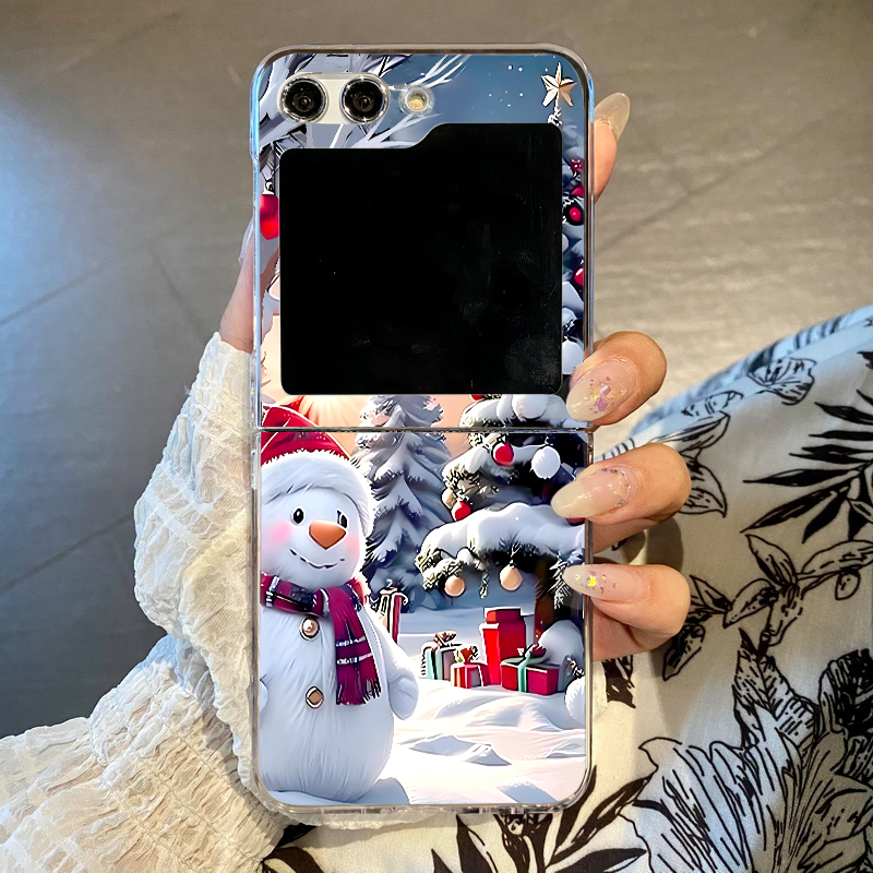 Phone Cases Z Fold 4 - Christmas Snowman Elk Phone Case For