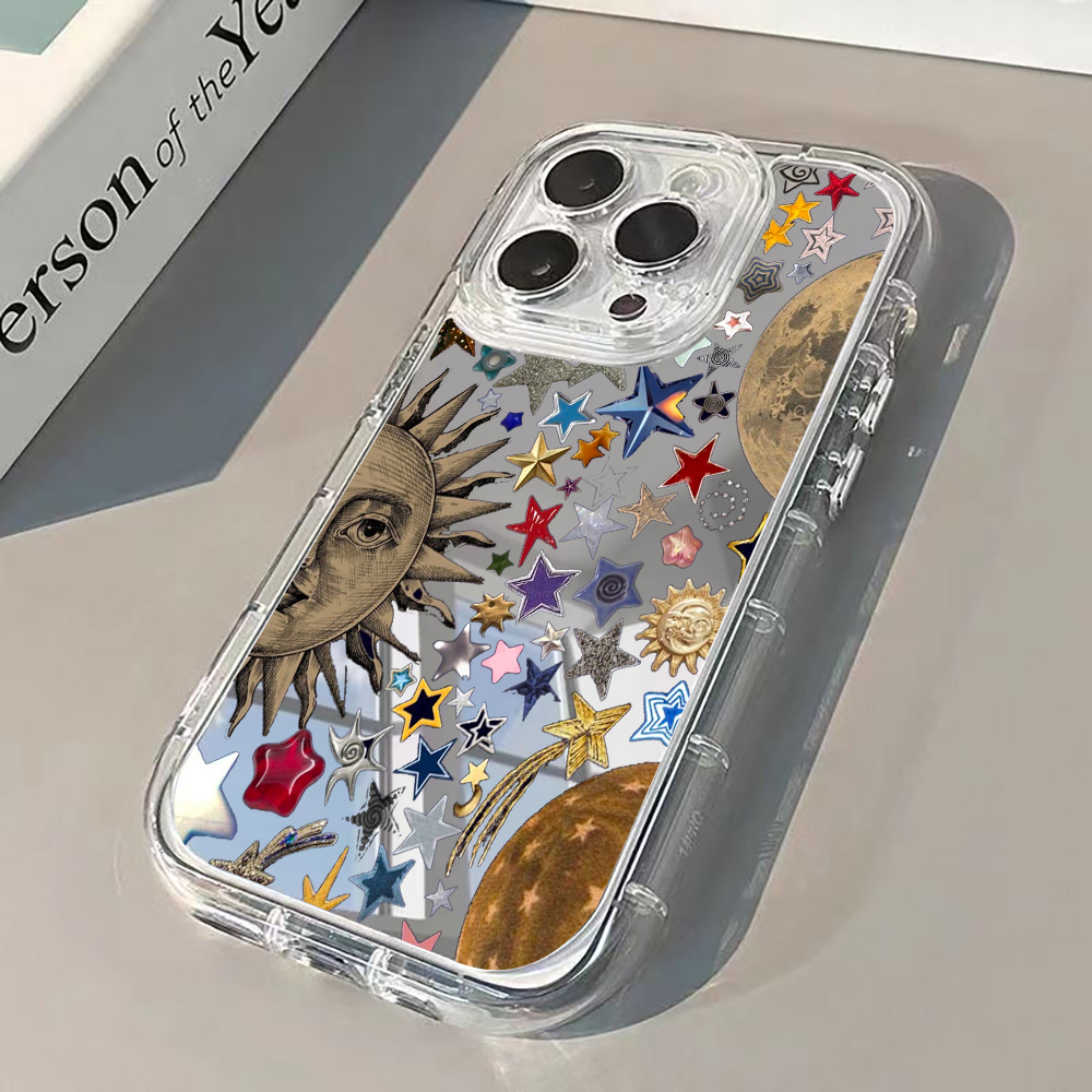 Phone Cases Expensive - Celestial Gold Glitter Mirror Phone Case