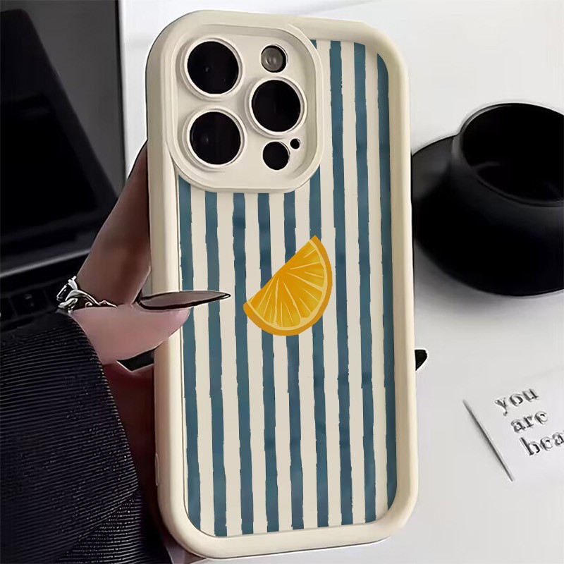 Phone Cases Xr - Striped Lemon Slice Pattern Phone Case