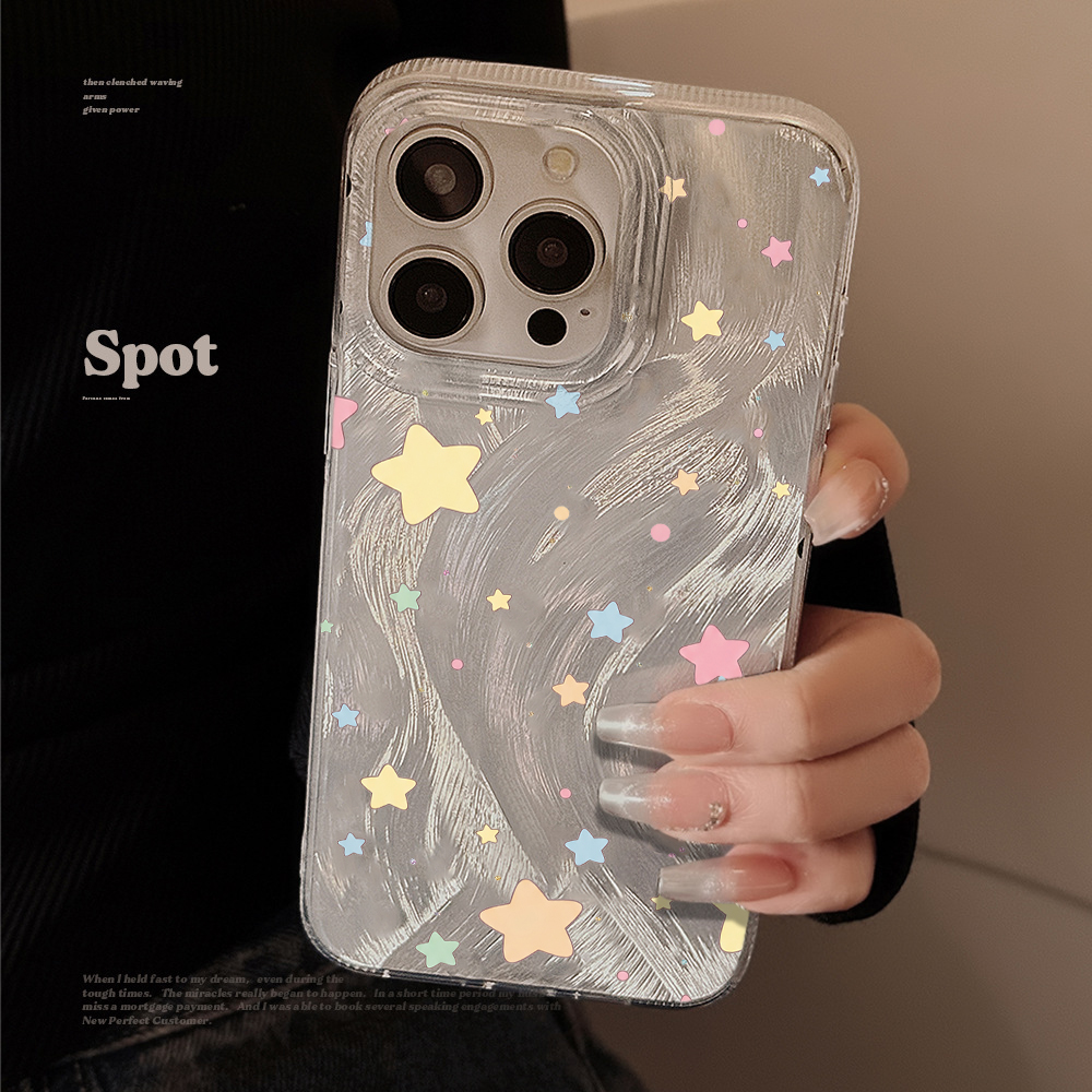 Phone Cases Xr - Colorful Macaron Stars Feather Yarn Phone