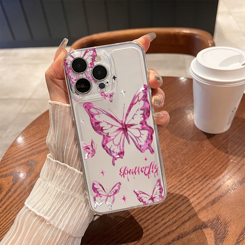 Phone Cases Y2K - Y2K Glitter Butterfly Phone Case For