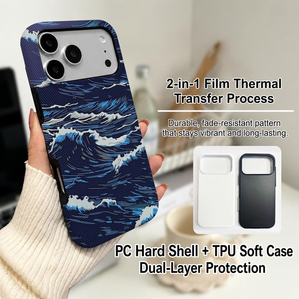 Luxury Carbon Fiber Sea Wave T - Phone Cases Luxury recension och pris