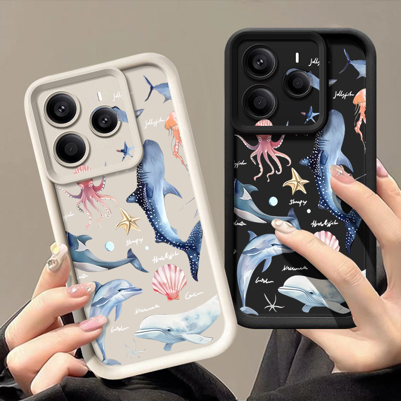 Cute Dolphin Patterned Soft Ca - Phone Cases Xiaomi Redmi 12 recension och pris