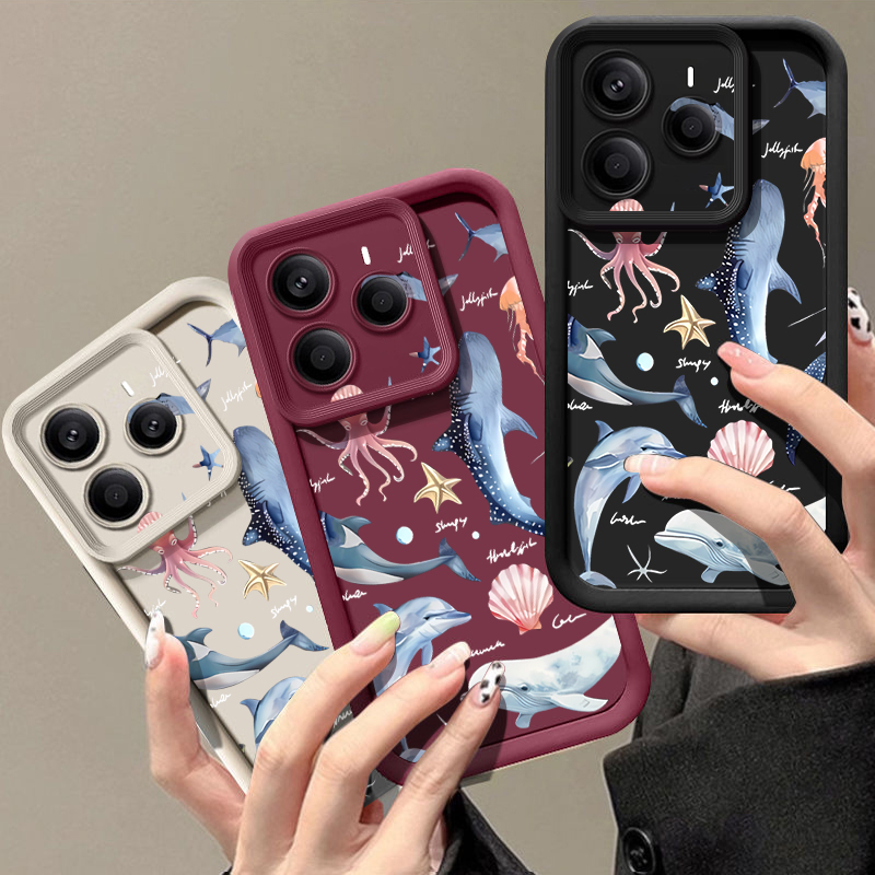 Cute Dolphin Patterned Soft Ca - Phone Cases Xiaomi Redmi 12 recension och pris