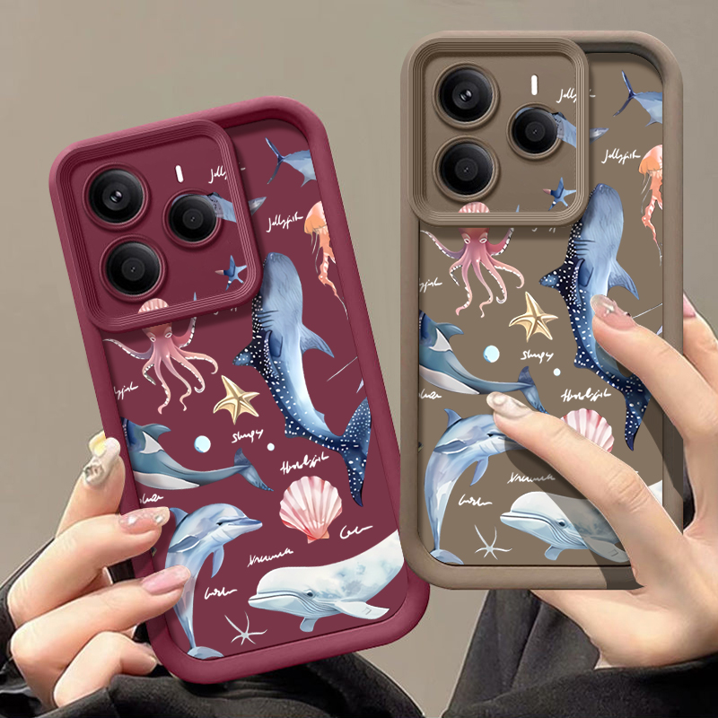 Cute Dolphin Patterned Soft Ca - Phone Cases Xiaomi Redmi 12 recension och pris