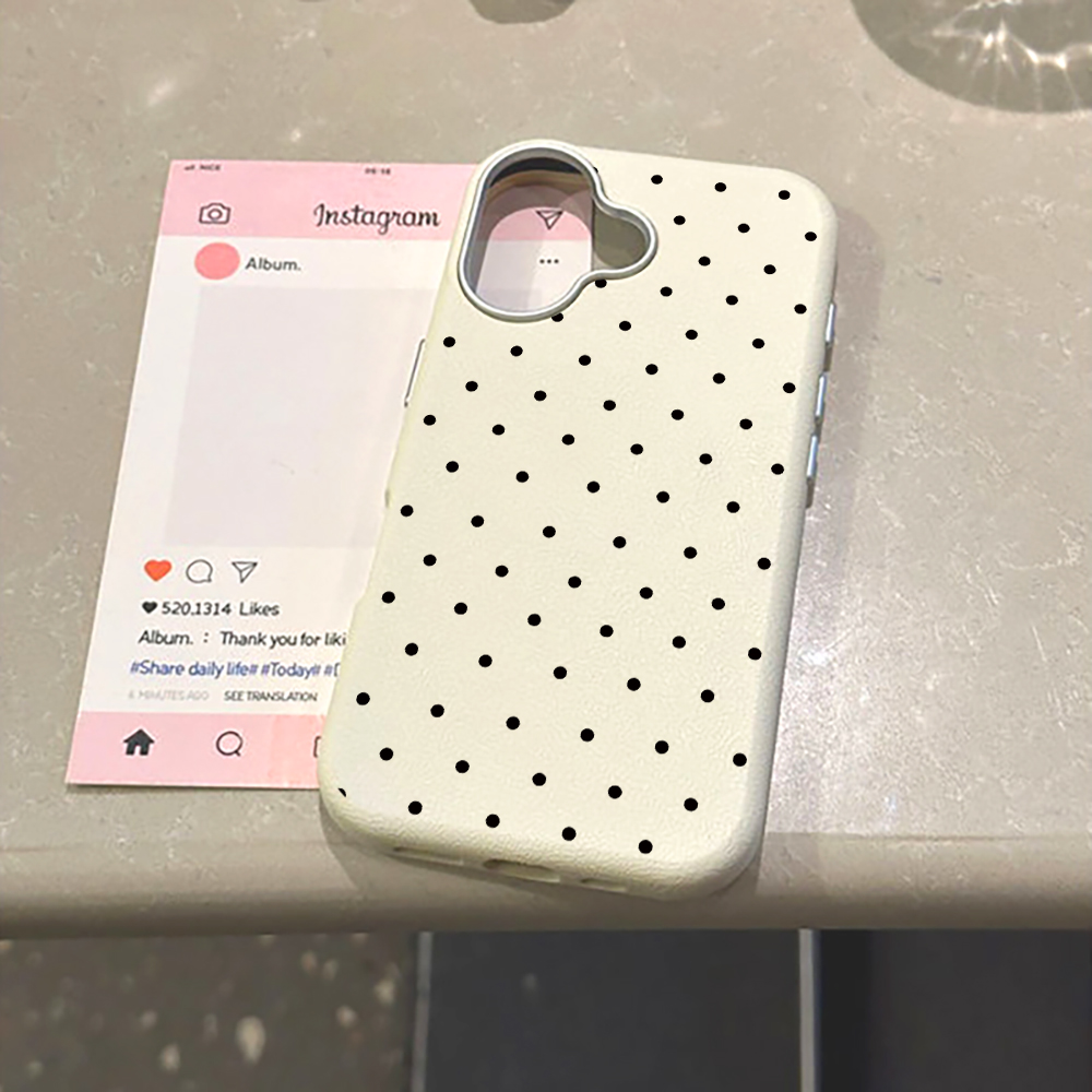 Korean INS Cute Polka Dot Phon - Phone Cases Luxury recension och pris