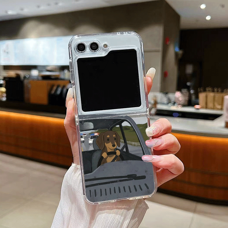 Funny Cartoon Driving Dog Tran - Phone Cases Z Fold 4 recension och pris