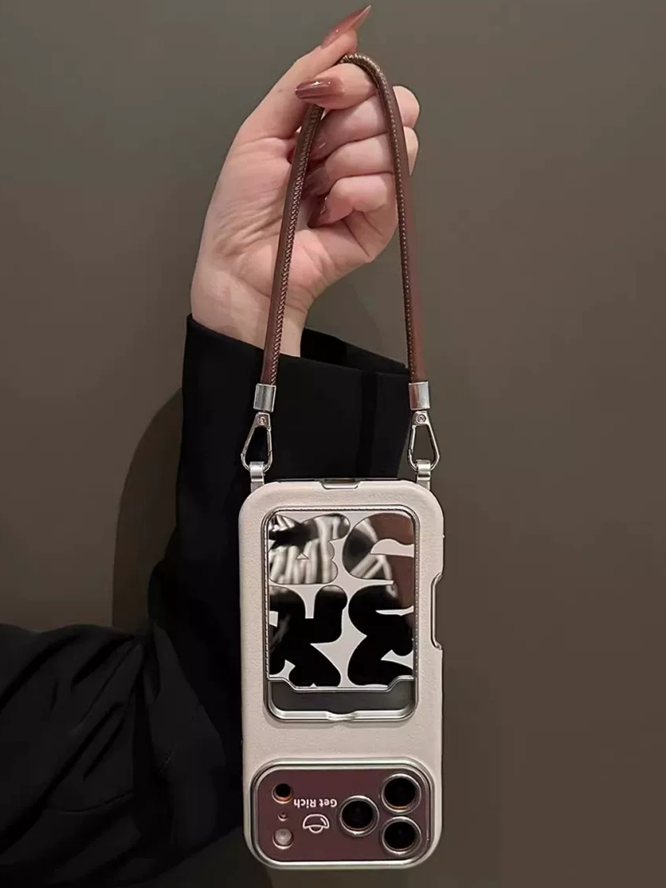 Luxury Leather Mirror Card Hol - Phone Cases Expensive recension och pris