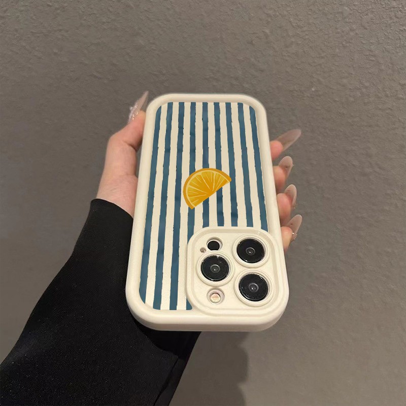 Striped Lemon Slice Pattern Ph - Phone Cases Xiaomi Redmi 12 recension och pris