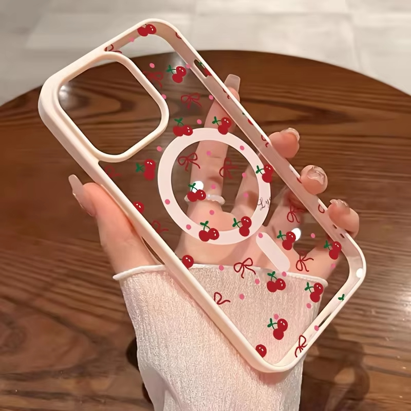 Red Cherry Printed Magnetic Ph - Phone Cases Cherry recension och pris