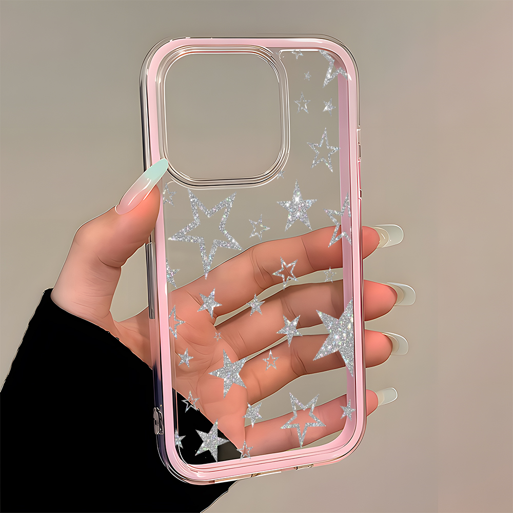 Glitter Silver Star Pattern Cl - Phone Cases Pinterest recension och pris