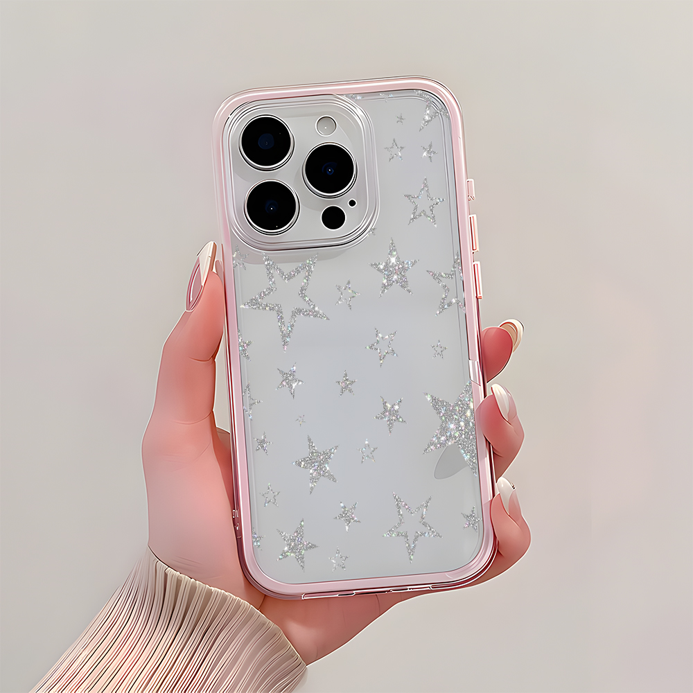 Glitter Silver Star Pattern Cl - Phone Cases Pinterest recension och pris