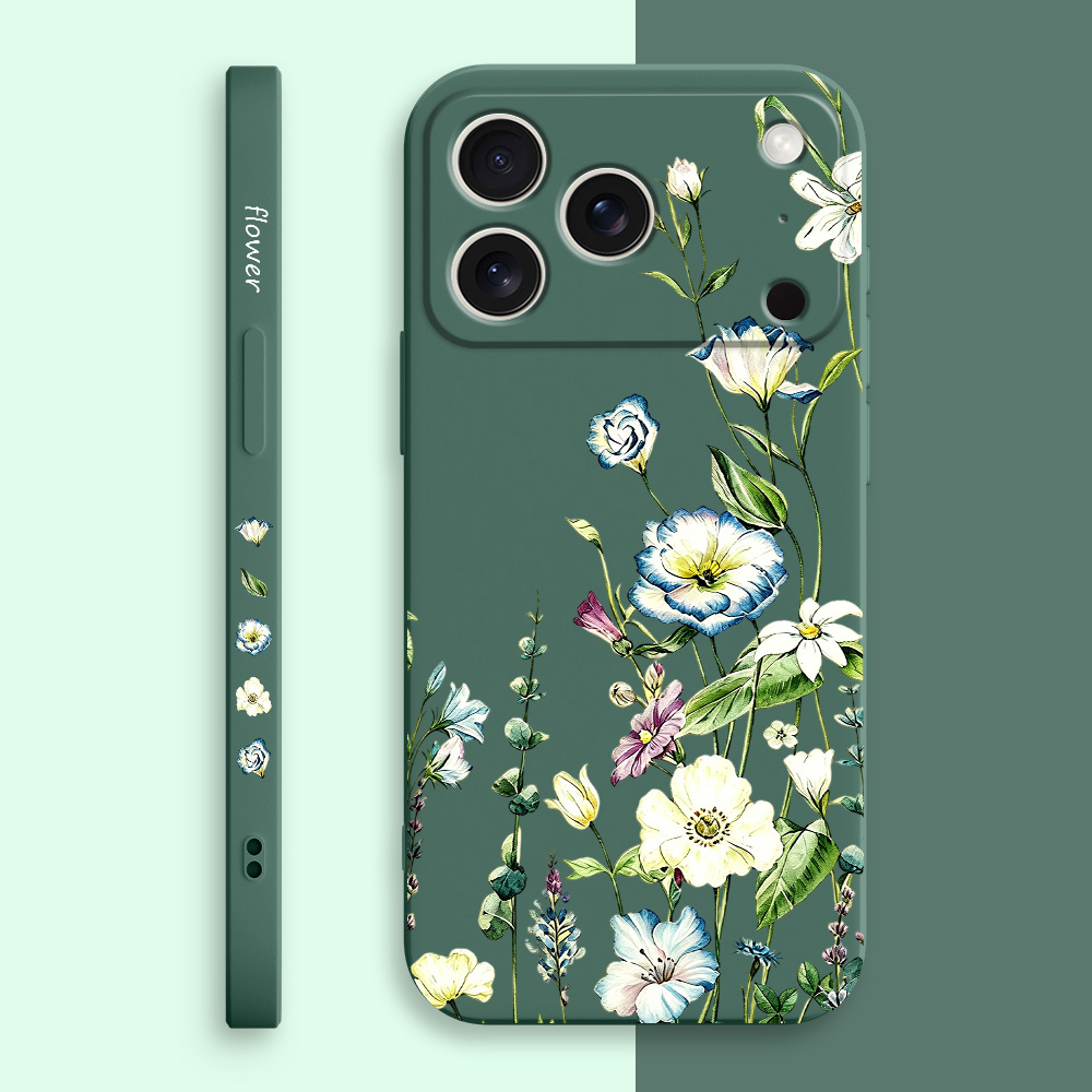Meadow Bloom Phone Case For iP - Silicone Liquid Case recension och pris