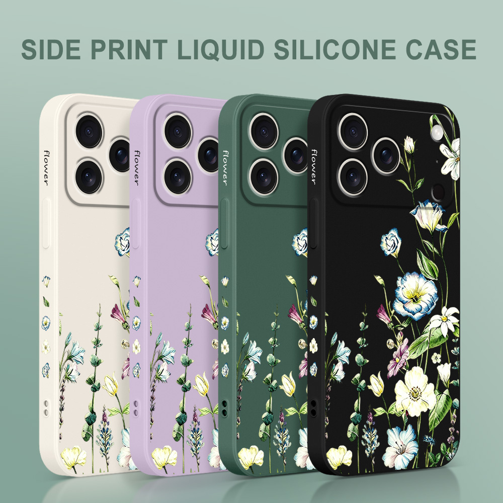 Meadow Bloom Phone Case For iP - Silicone Liquid Case recension och pris