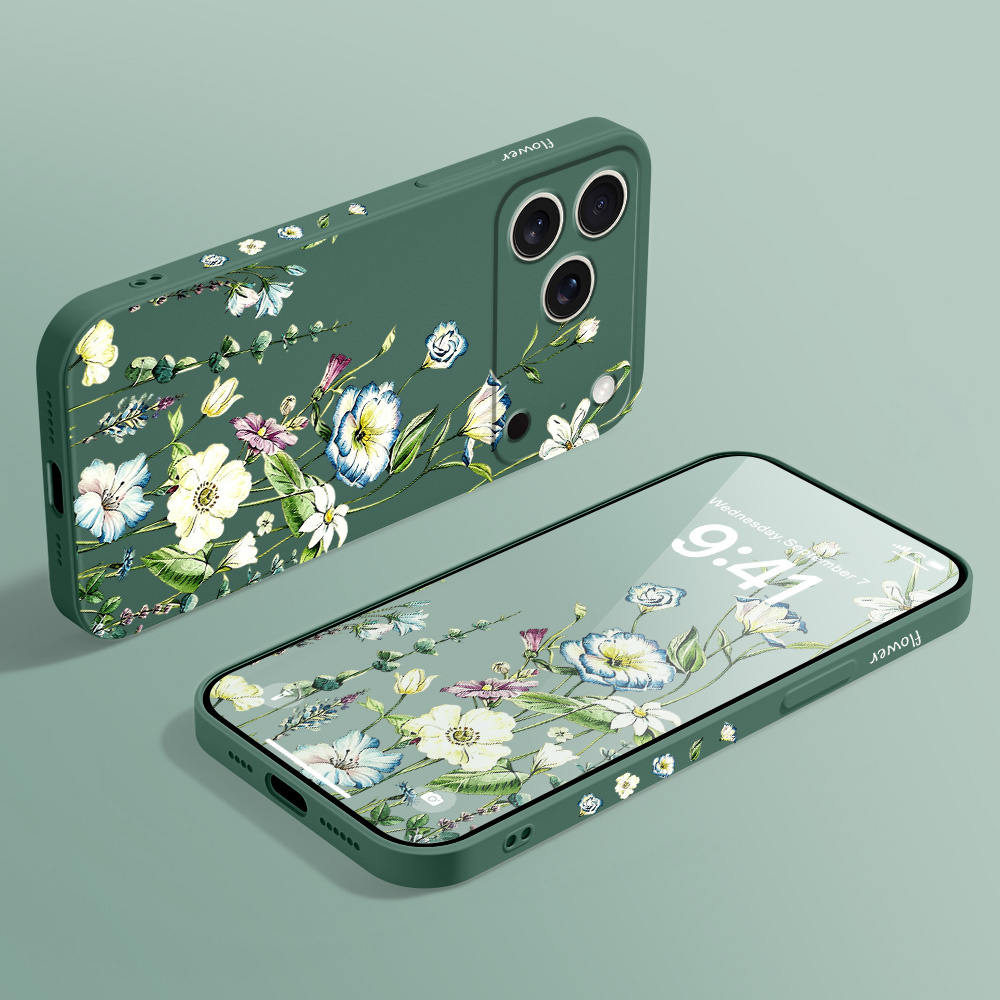 Meadow Bloom Phone Case For iP - Silicone Liquid Case recension och pris