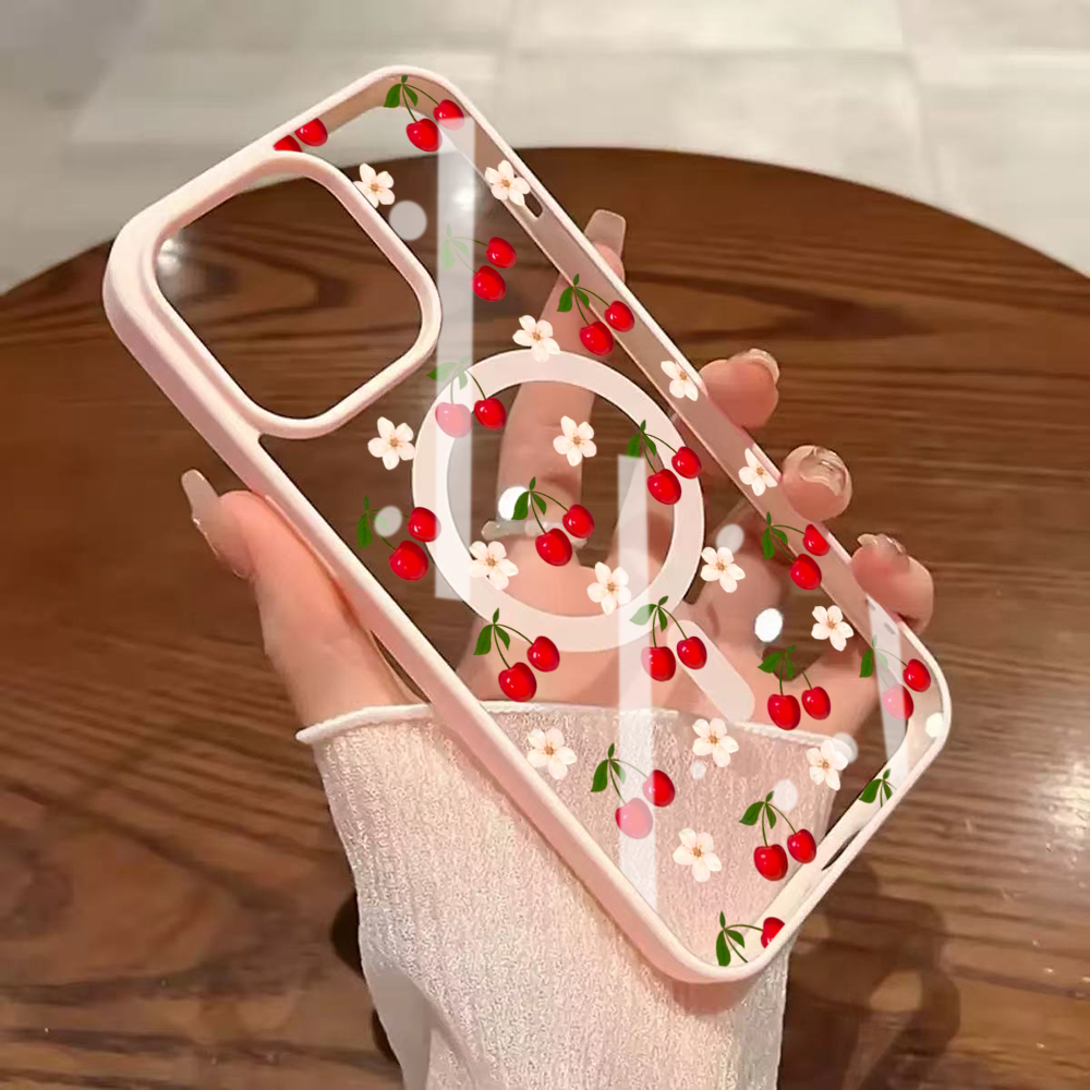 Cute Cherry Fruit Clear Case F - Phone Cases Cherry recension och pris