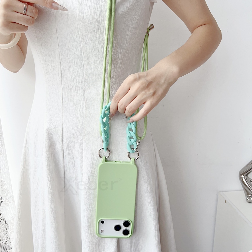 Crossbody Lanyard Acrylic Brac - Silicone Liquid Case recension och pris