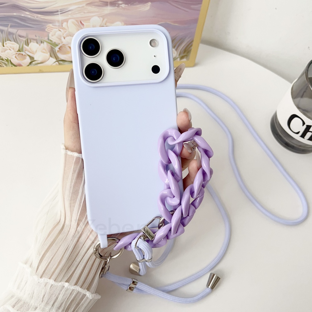 Crossbody Lanyard Acrylic Brac - Silicone Liquid Case recension och pris