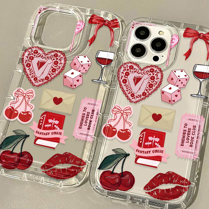 Korean Cute Cherry Bow Phone C - Phone Cases Cherry recension och pris