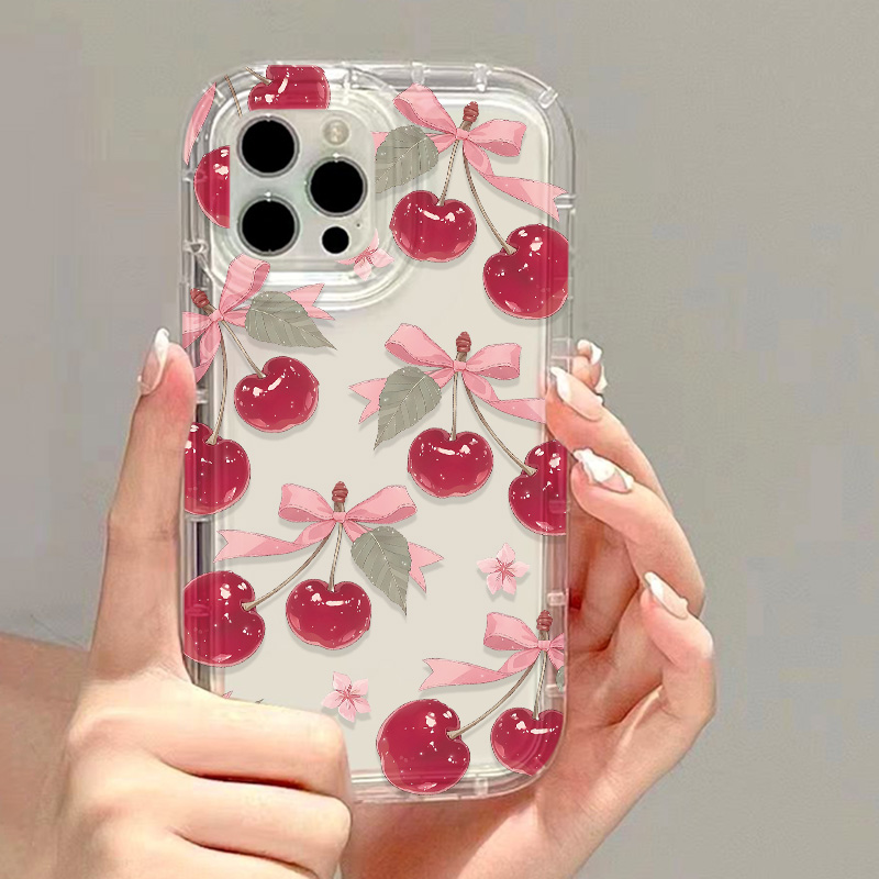 Korean Cute Cherry Bow Phone C - Phone Cases Cherry recension och pris