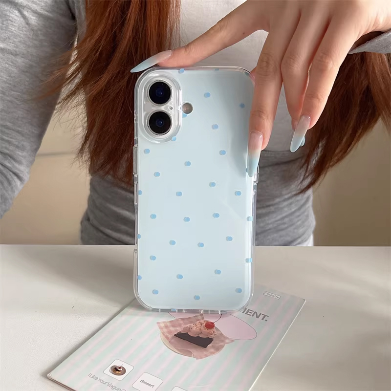 Korean Ins Girl Simple Blue Pi - Phone Cases Y2K recension och pris