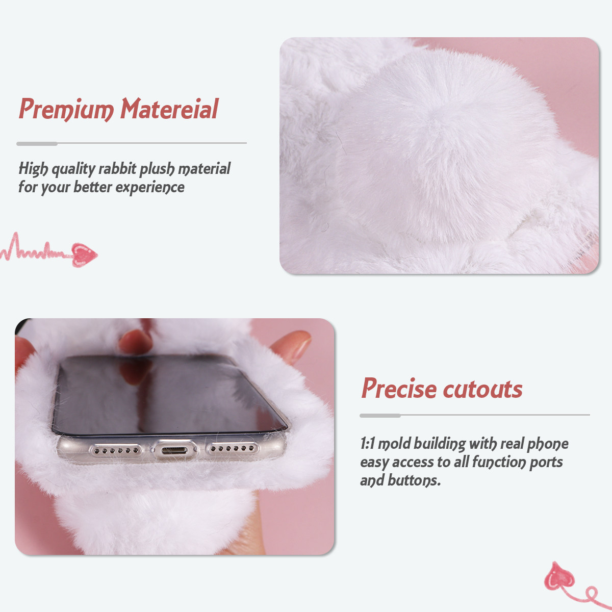 White 6.1 Inch Adorable Rabbit - Phone Cases Designer recension och pris