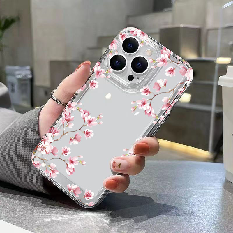 Pink Flower Design Transparent - Phone Cases Designer recension och pris