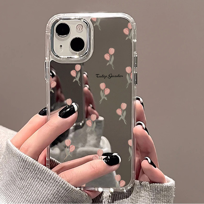Mirror Case with Floral Tulip  - Phone Cases Cherry recension och pris