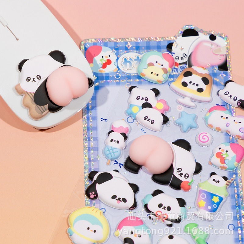 Cute 3D Panda Cartoon Stress R - Phone Cases Rubber recension och pris