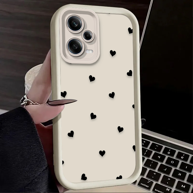 Black Love Heart Bowknot Phone - Phone Cases Xiaomi Redmi 12 recension och pris