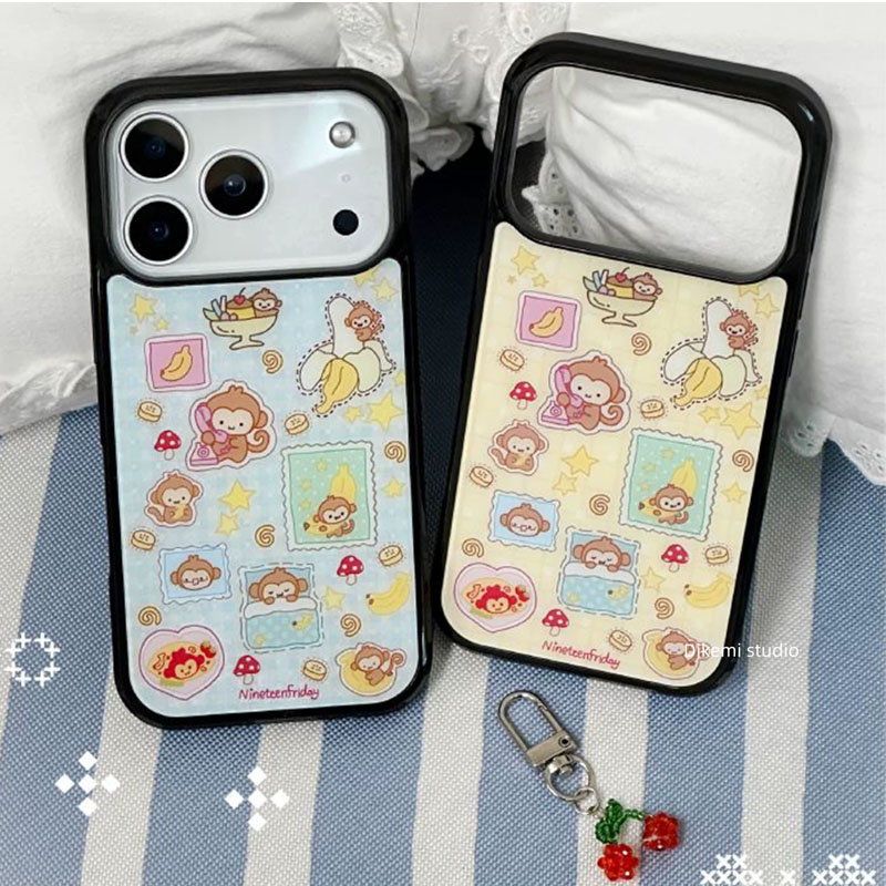 Korean Ins Blue Yellow Monkey  - Phone Cases Y2K recension och pris