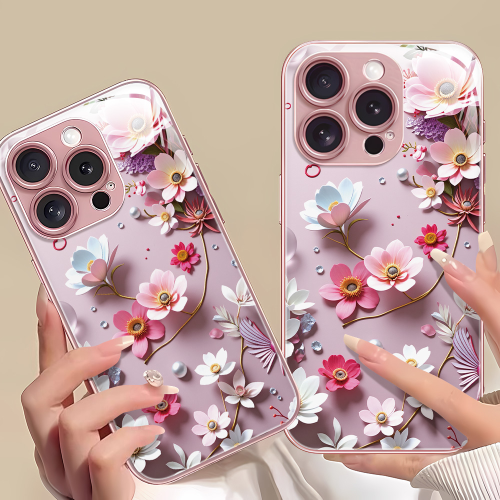 Tempered Glass Multicolored Fl - Phone Cases Luxury recension och pris