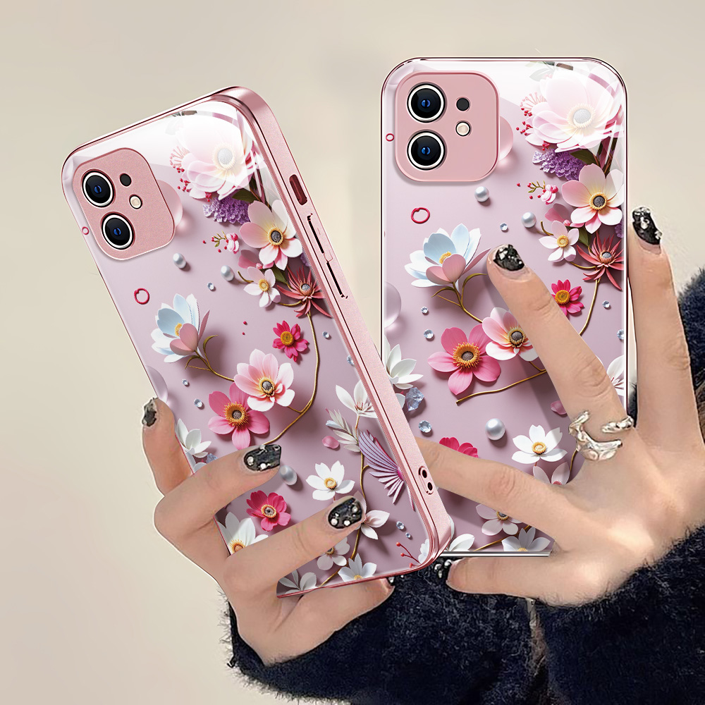 Tempered Glass Multicolored Fl - Phone Cases Luxury recension och pris