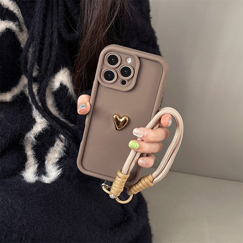 Cute Korean 3D Golden Love Hea - Phone Cases Pinterest recension och pris